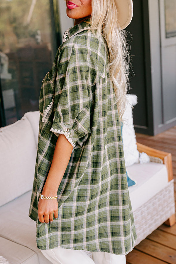 Premium Bonfire Ready Plaid Mini Dress - Cozy & Chic Style