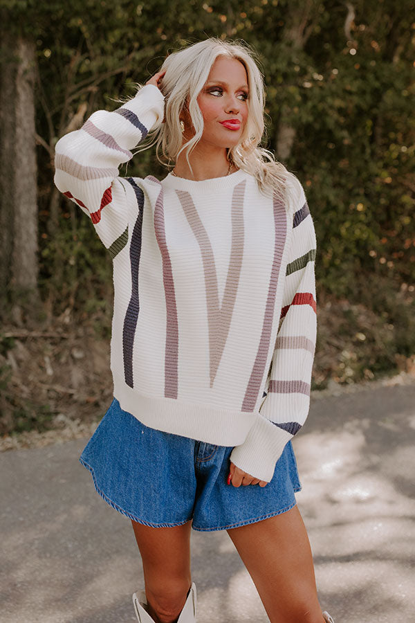 Premium Striped Knit Sweater | Park Avenue Cutie Collection
