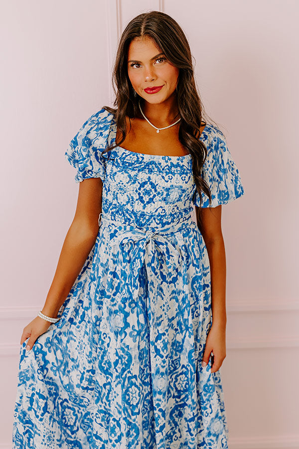 Premium Ocean Breeze Smocked Maxi Dress - Ultimate Summer Style