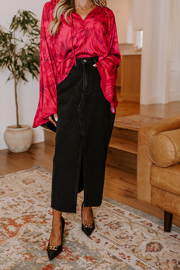 The Ultimate Krysia Denim Skirt - Premium Black Denim