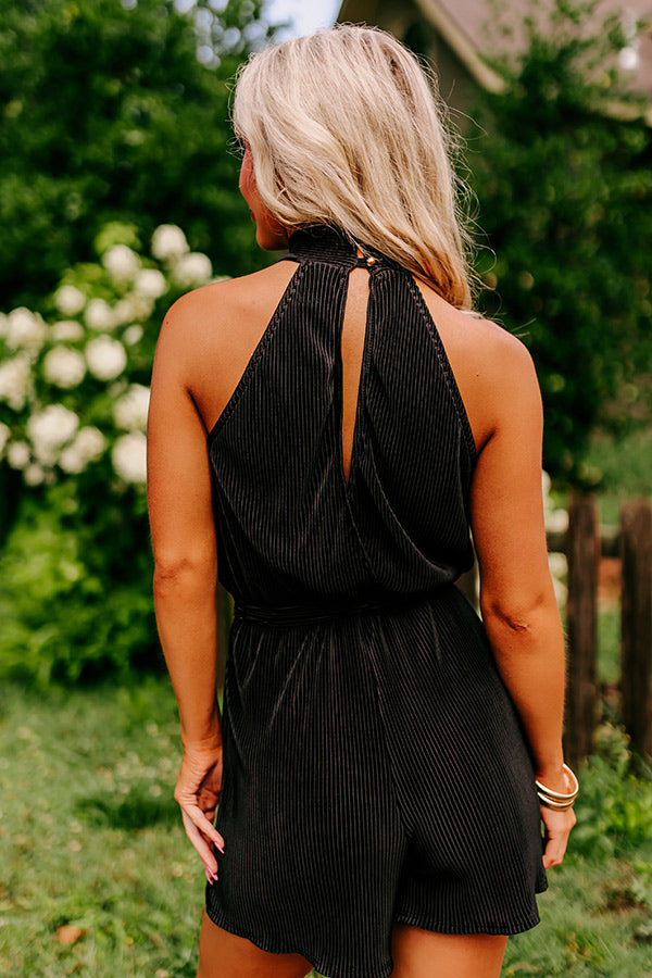 Ultimate Pleats To Meet You Romper - Premium Black