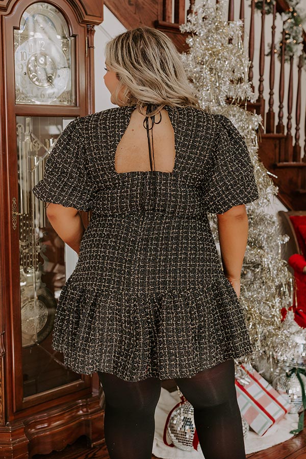 Ultimate Fall Tweed Mini Dress for Curves - Premium Elegance