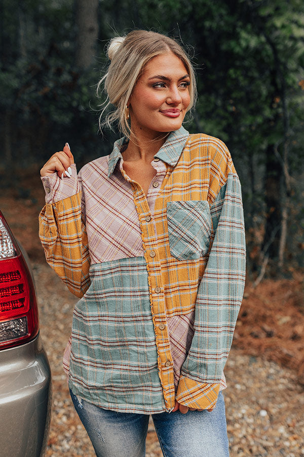 Premium Mountain Overlook Colorblock Flannel Shirt