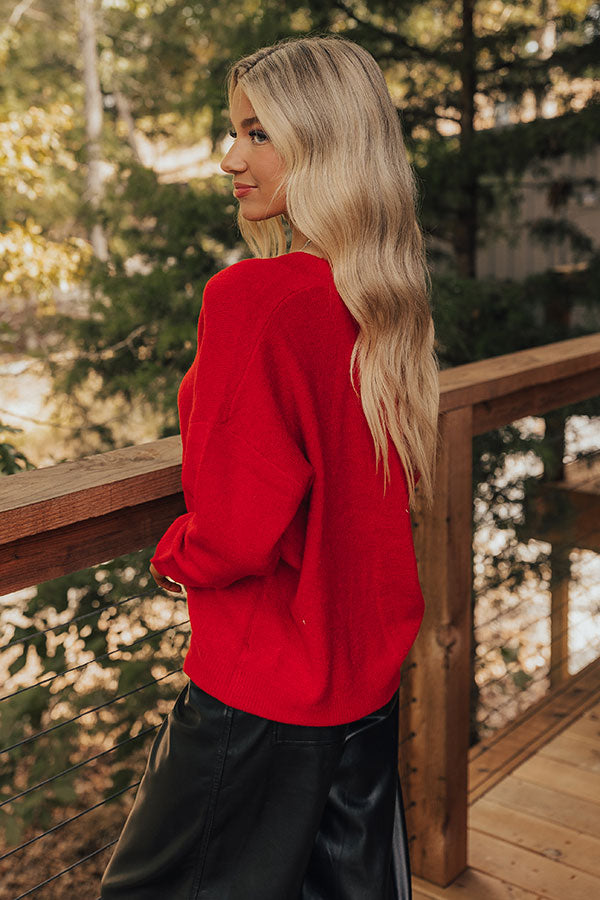 Ultimate Cozy Coy Smile Knit Sweater Top