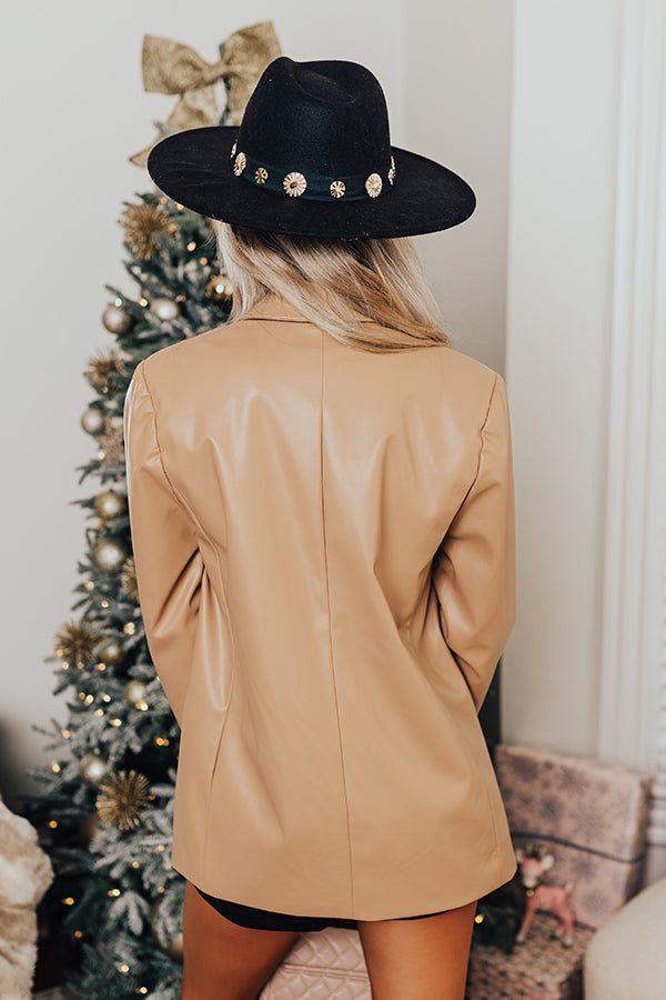 Ultimate Faux Leather Blazer - Over The Edge