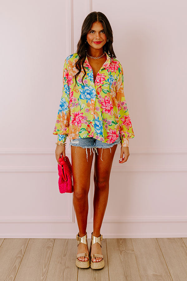 Ultimate Summer Mirage Floral Button-Up Shirt