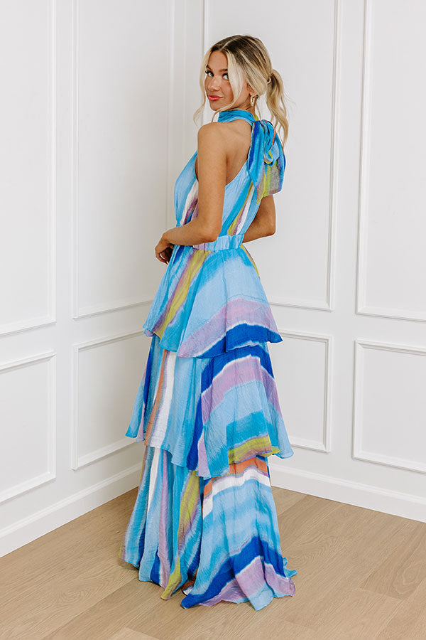 Premium Ocean Oasis Tiered Maxi Dress - Ultimate Summer Style