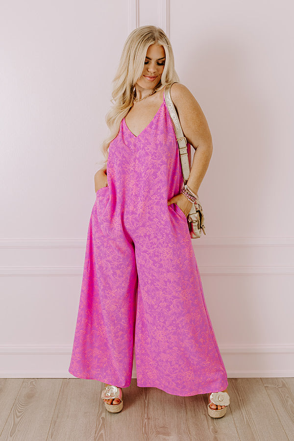 Ultimate Chic Floral Jumpsuit - Violet Curves Collection