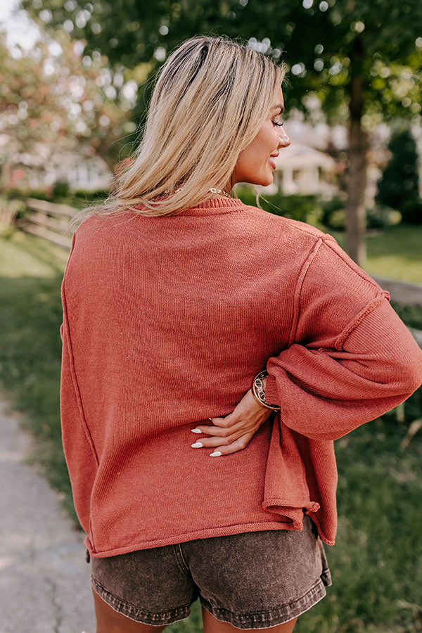 Premium Rust Knit Sweater - Ultimate Autumn Style