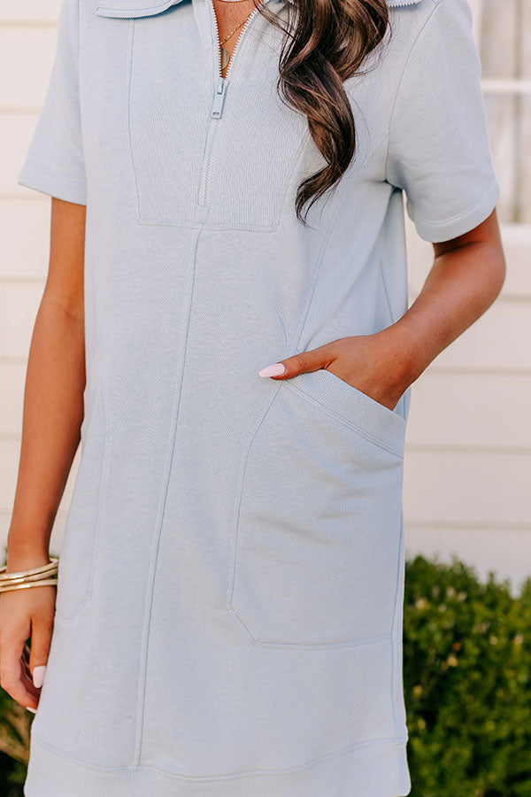 Ultimate Sky Blue Casual Mini Dress - Chic & Comfortable