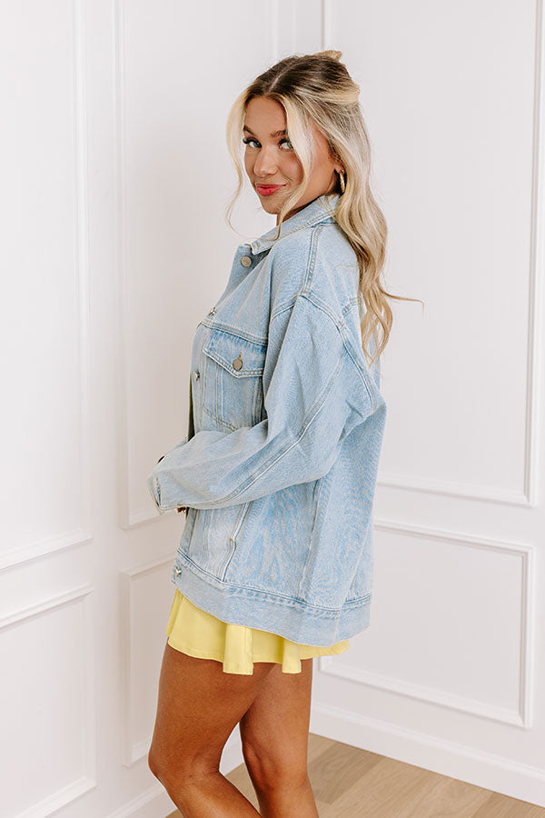 The Ultimate Daisy Denim Jacket - Premium Casual Wear