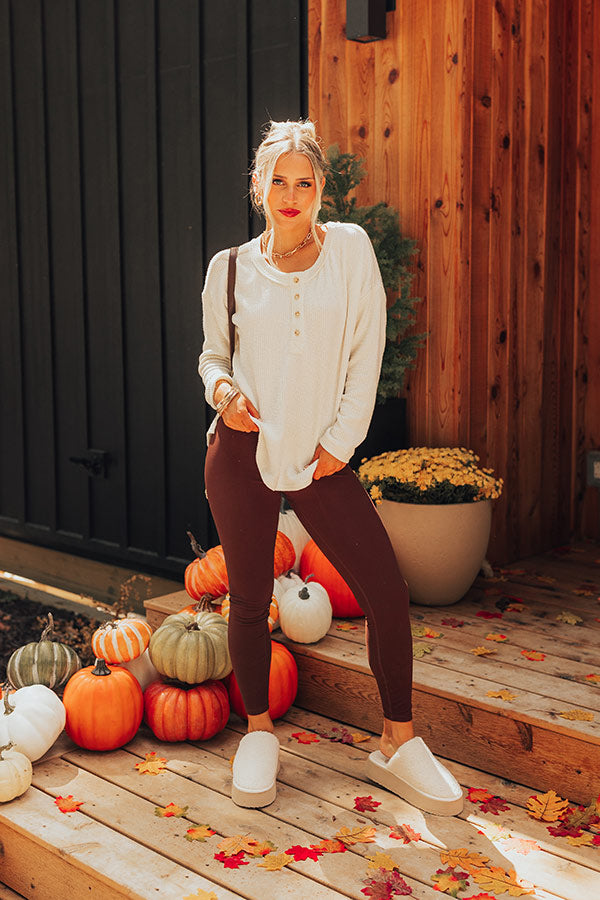 Ultimate Cozy Ribbed Tee - Ivory