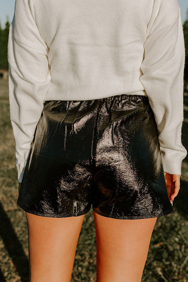 Ultimate High Waist Faux Leather Shorts - Sleek Black Edition