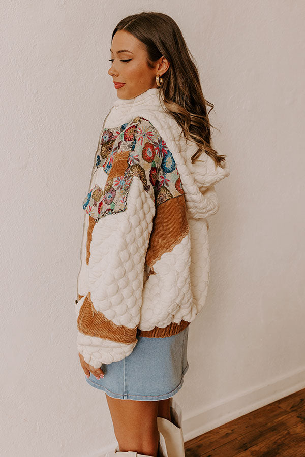 Ultimate Cozy Couture Quilted Jacket - Ivory