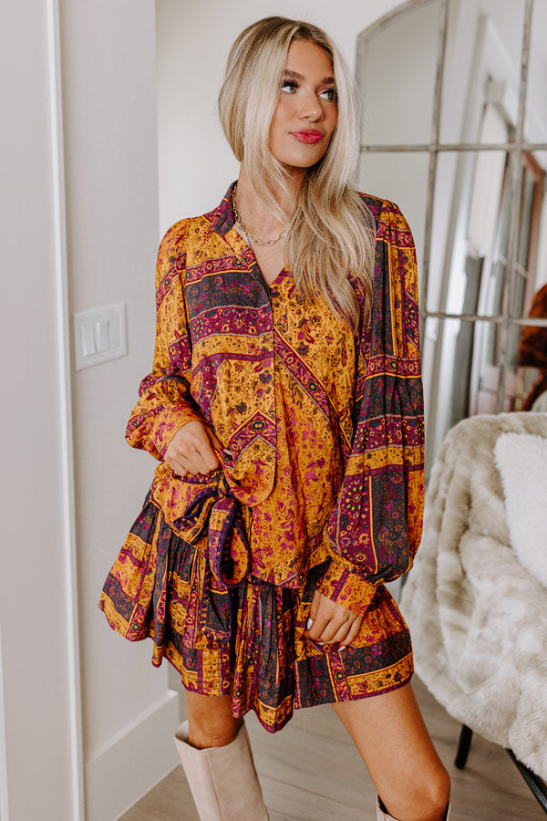 Premium Abstract Button-Up Shirt - Ultimate Fall Style