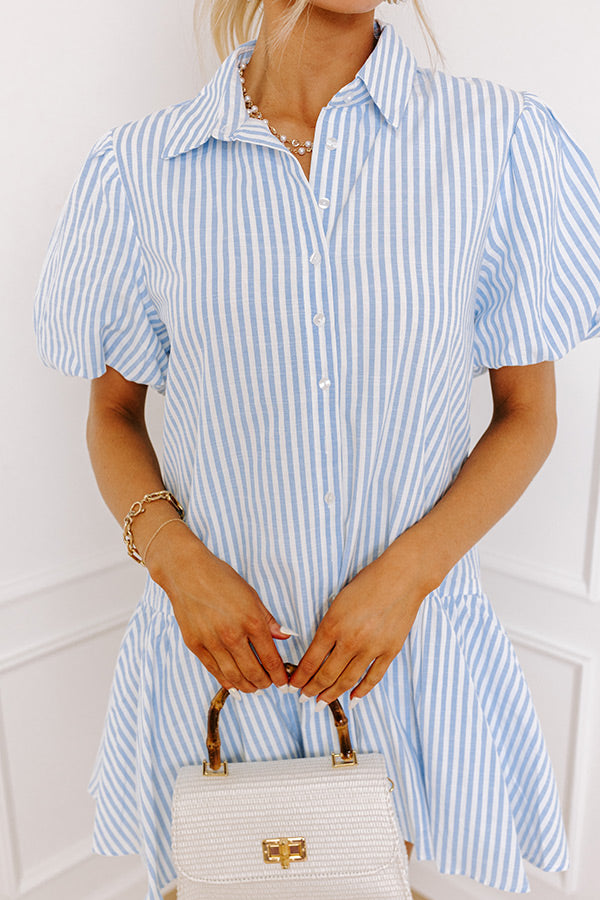 Ultimate Clubhouse Chic Stripe Mini Dress