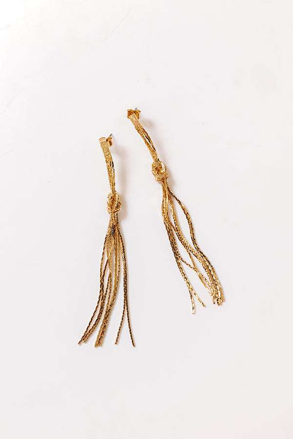 Premium Gold Tassel Earrings - Ultimate Chic Style