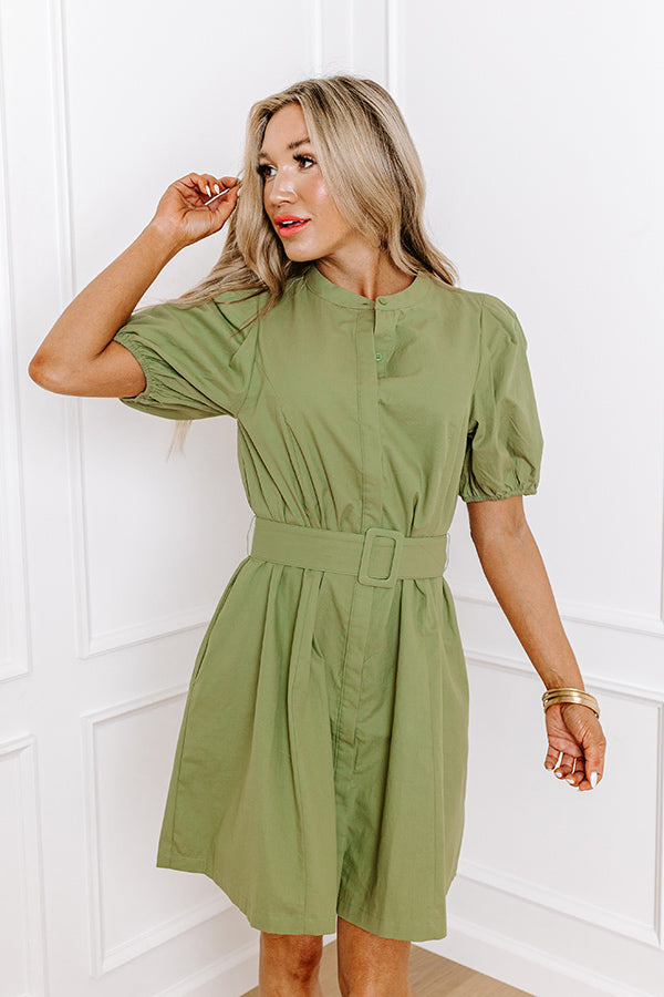 Premium Mojito Muse Button Down Mini Dress - Ultimate Style Upgrade