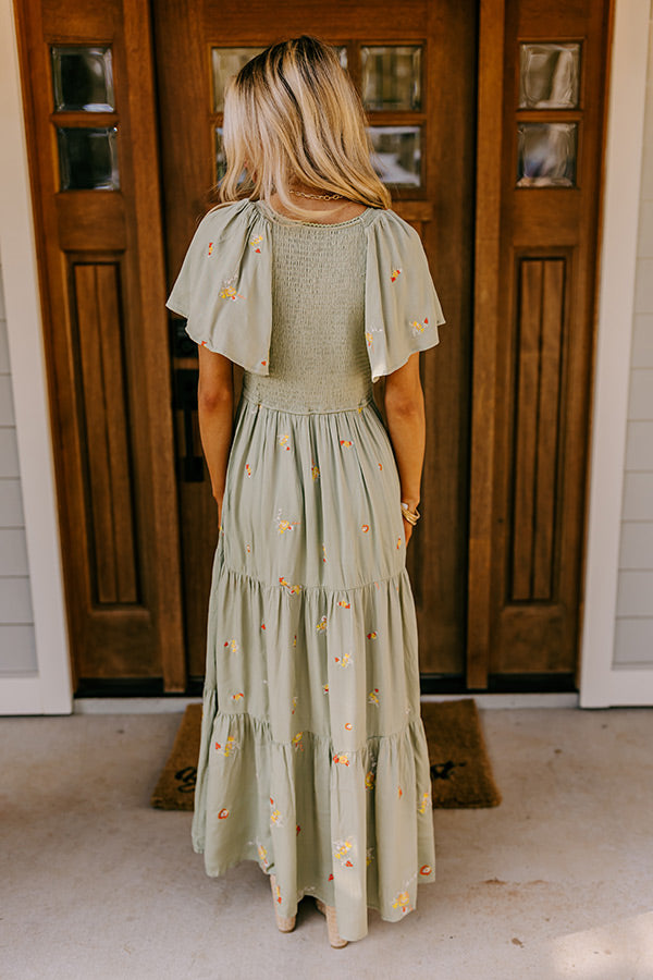 Ultimate Summer Sorbet Embroidered Maxi Dress