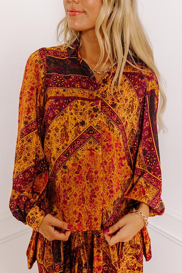 Premium Abstract Button-Up Shirt - Ultimate Fall Style