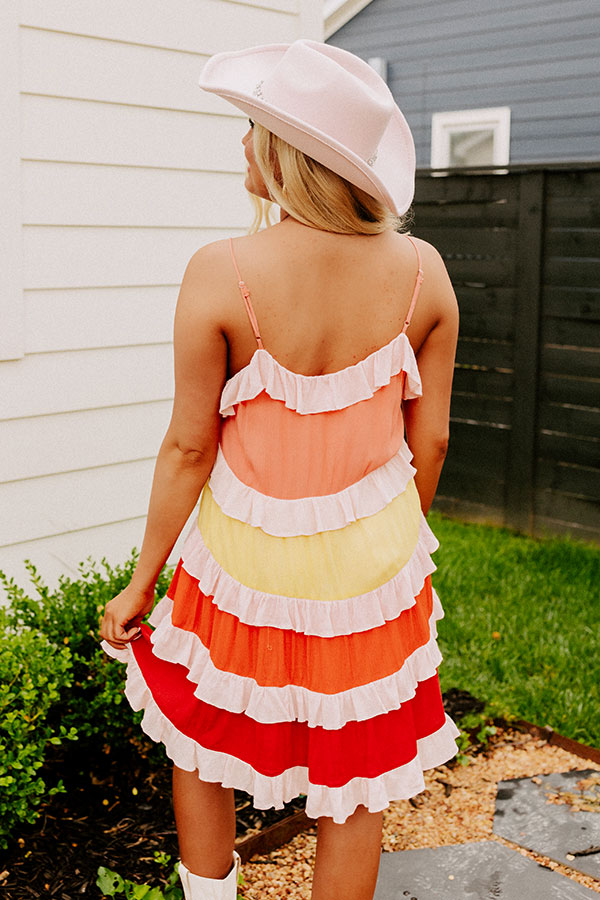 Premium Peach Tiered Mini Dress – Ultimate Summer Style