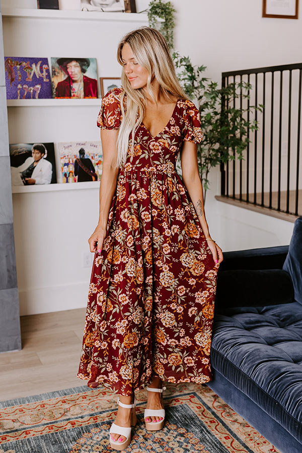 Premium Floral Maxi Dress for Romantic Occasions