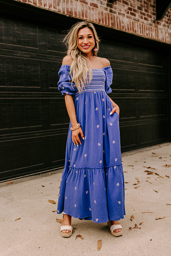 Ultimate Indigo Smocked Maxi Dress for Effortless Style