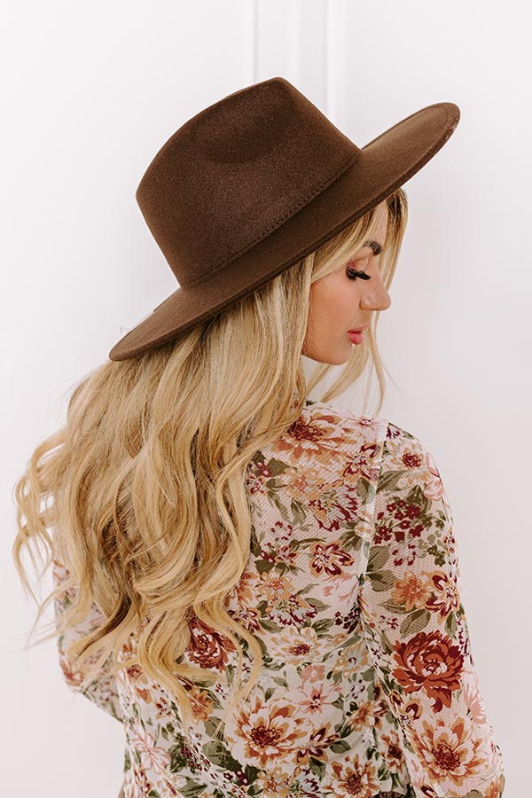 Premium Chestnut Felt Fedora - Crisp Breeze Collection