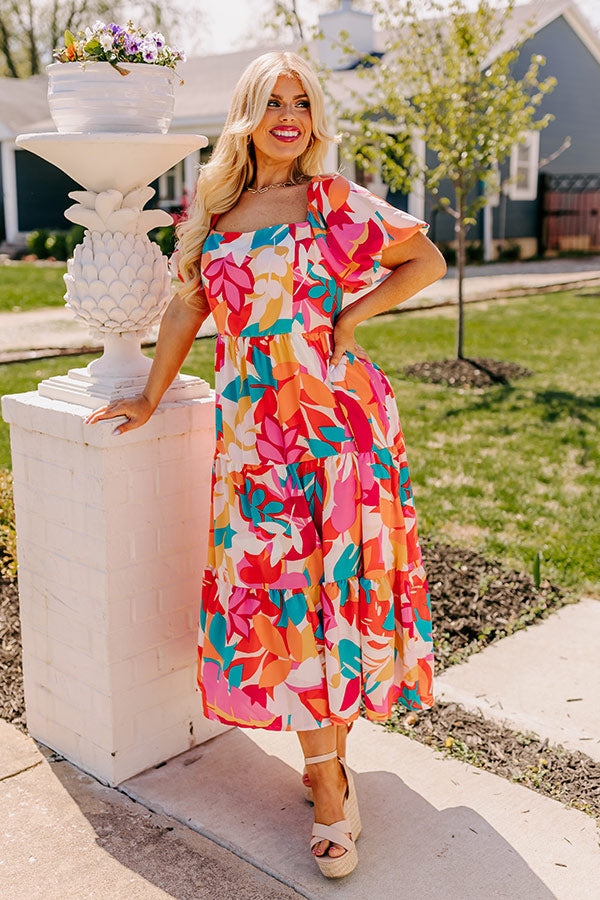 Ultimate Tropical Getaway Floral Maxi Dress for Curves