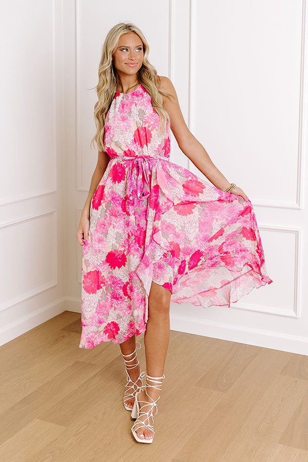 Premium Floral Midi Dress - Memories On Repeat