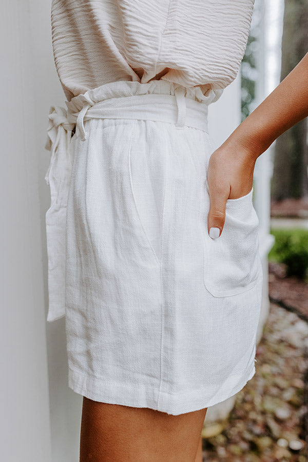 Premium Linen-Blend Shorts - Ivory | Ultimate Comfort & Style