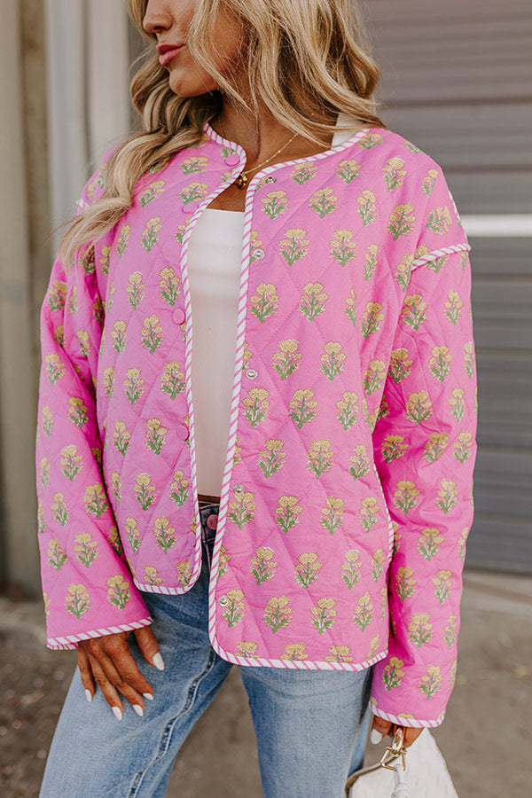 Premium Floral Fields Quilted Jacket