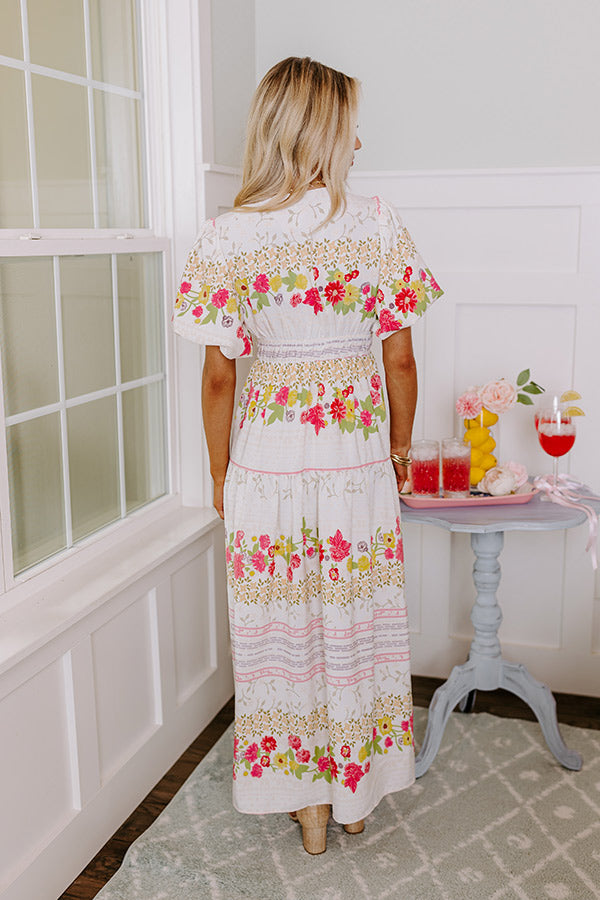 Ultimate St. Tropez Floral Midi Dress - Ivory