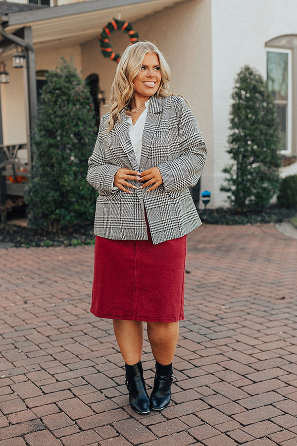 Ultimate Dare To Dream Houndstooth Blazer for Curves