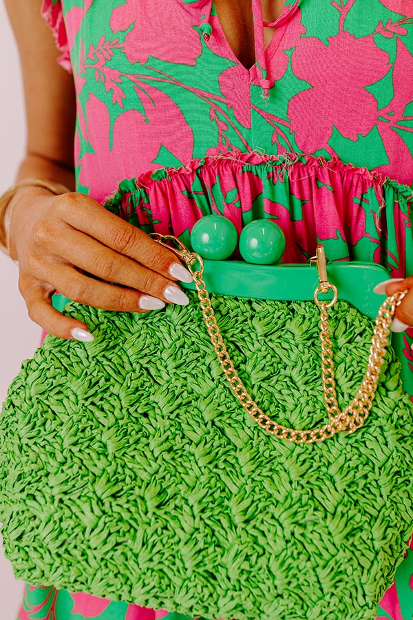 Premium Coastal Canvas Crossbody Bag - Kelly Green