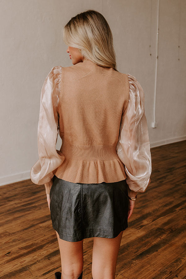 Premium Martini Elegance Knit Top