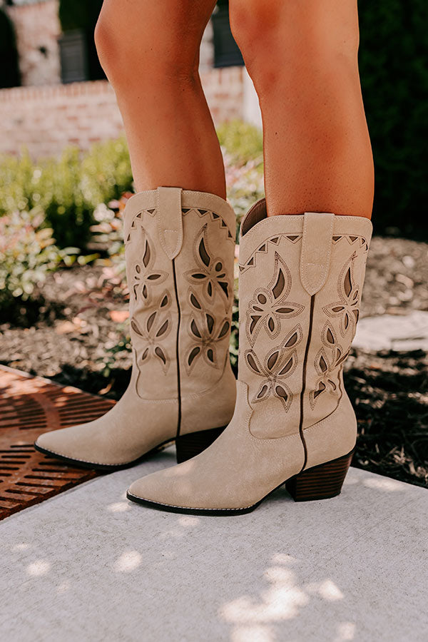 Premium Maeve Faux Nubuck Cowboy Boots - Ultimate Comfort & Style