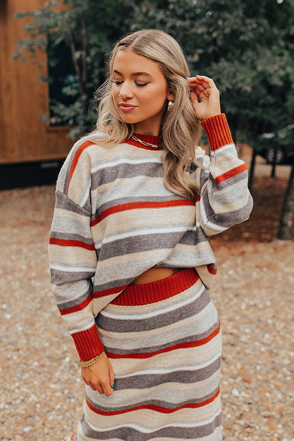 Premium Mulled Wine Stripe Sweater - Ultimate Comfort & Style