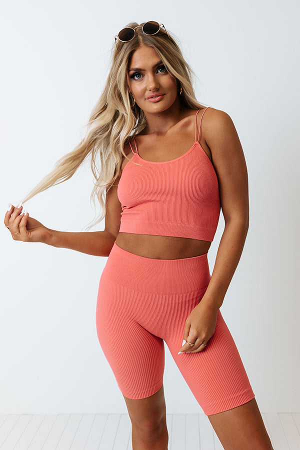 Ultimate Ribbed Crop Tank - Dusty Rose | Premium Athleisure Wear