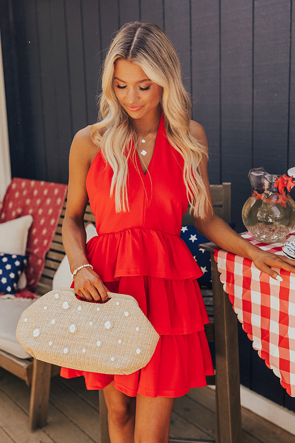 Ultimate Romantic Red Ruffle Mini Dress for Love Notes