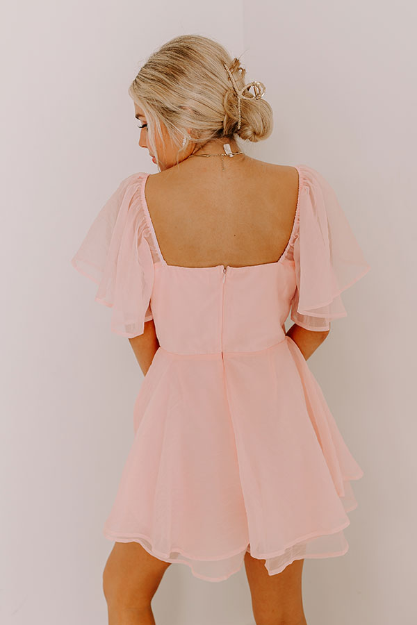 Premium Light Pink Organza Romper - Spring Flair Essential