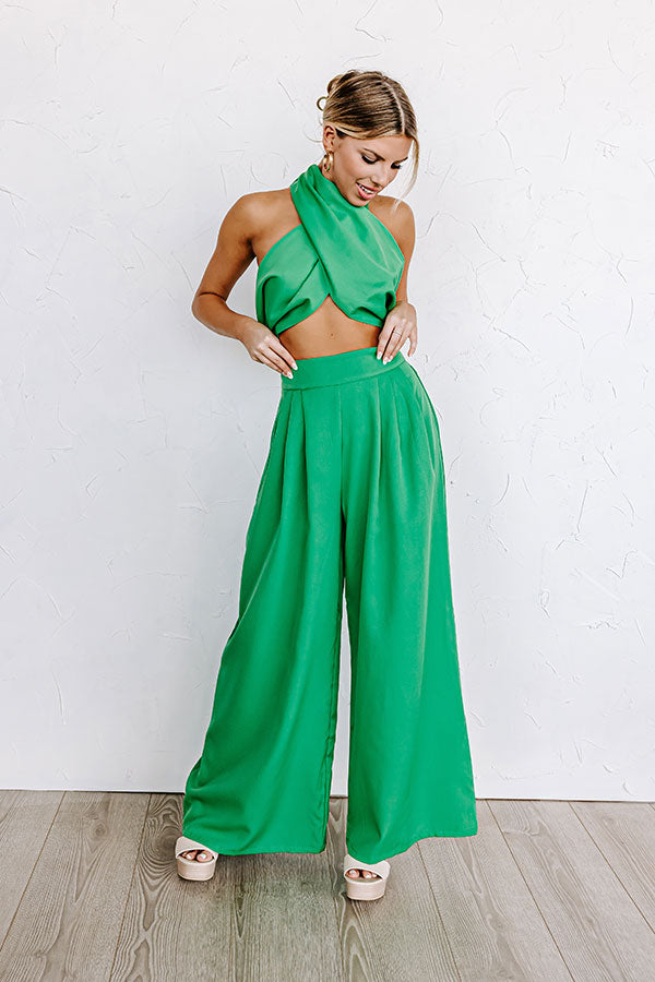 Premium High Waist Green Pants - Nearly Famous Collection