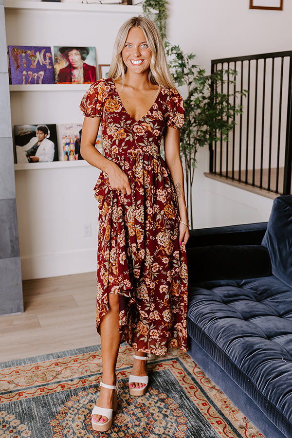 Premium Floral Maxi Dress for Romantic Occasions