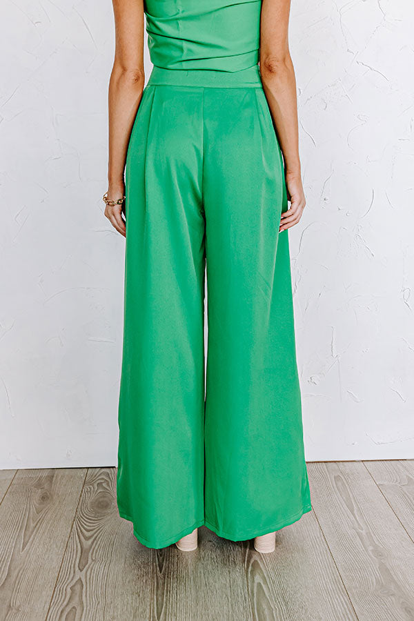 Premium High Waist Green Pants - Nearly Famous Collection