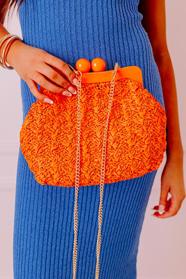 Ultimate Coastal Canvas Crossbody Bag - Vibrant Orange
