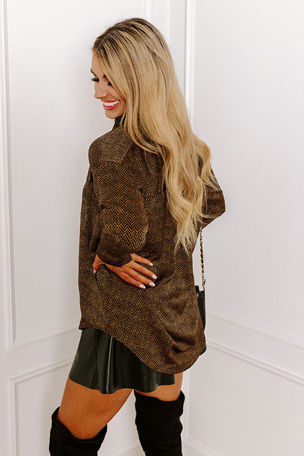 Premium Clever Words Satin Blouse