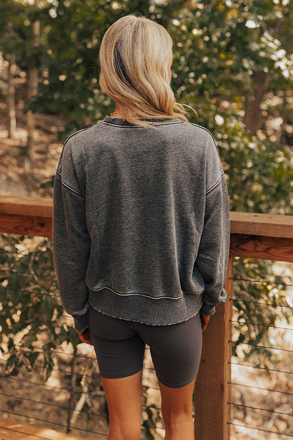 Premium Vintage Wash Sweatshirt - Ultimate Comfort in Charcoal