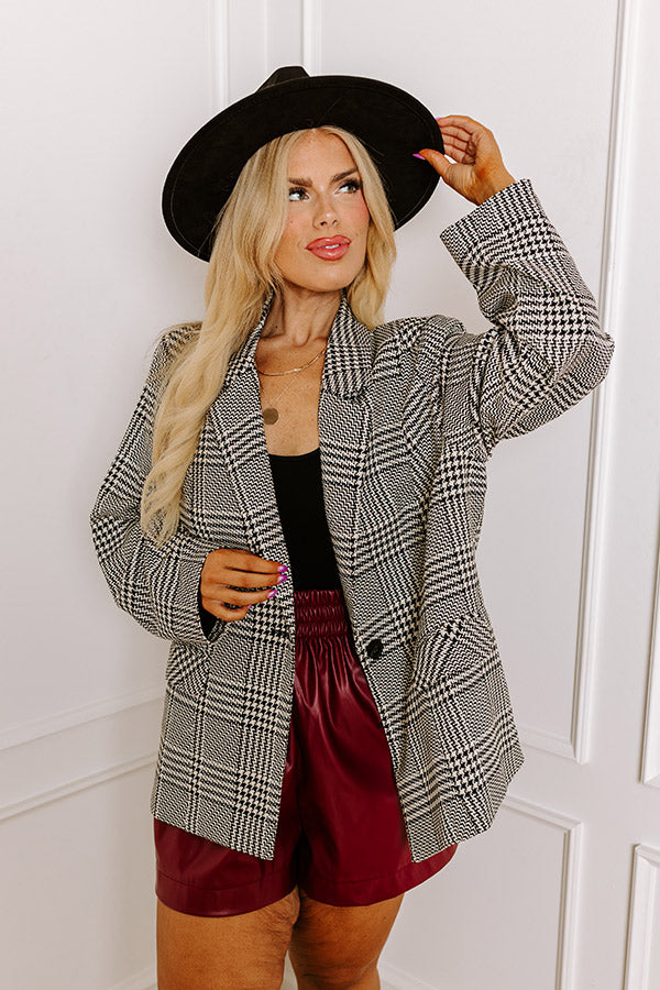Ultimate Dare To Dream Houndstooth Blazer for Curves