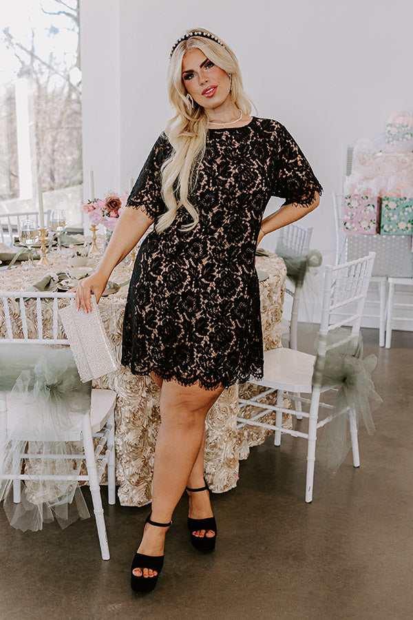 Ultimate Elegance Lace Dress - Black Curves