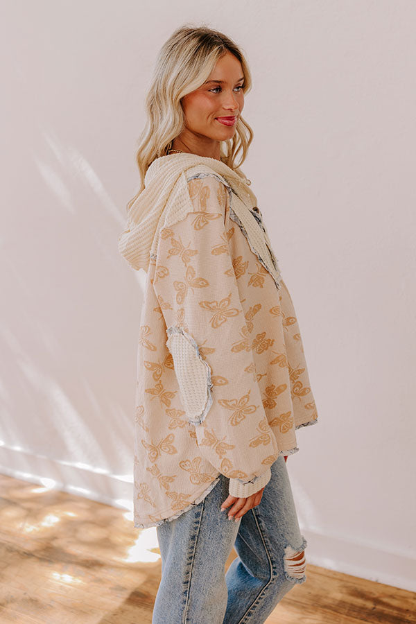 Premium French Vanilla Heart Flutters Knit Sweater